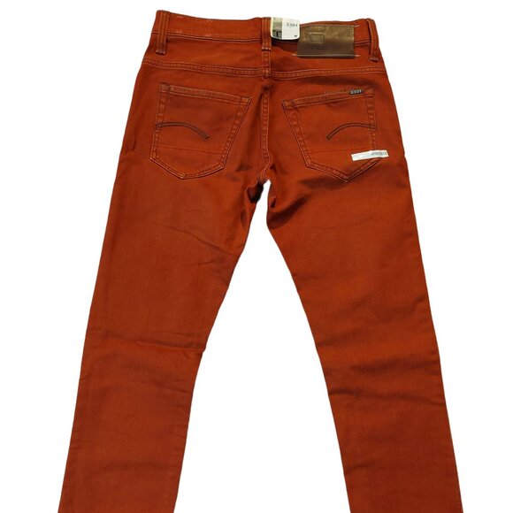 Retro Vintage G-Star Raw 3301 Skinny Burnt Orange High-Rise Denim Jeans  Sz 27 - Picture 5 of 8